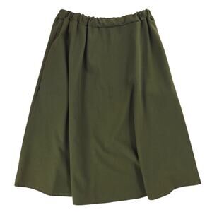 Altar Houseline | Knee Length, Olive Green, Pull On Skirt